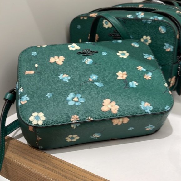Coach Mini Camera Bag With Mystical Floral Print Green Multi - Picture 14 of 16